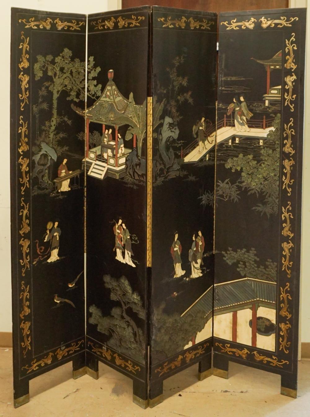 CHINESE COROMANDEL FOUR FOLD