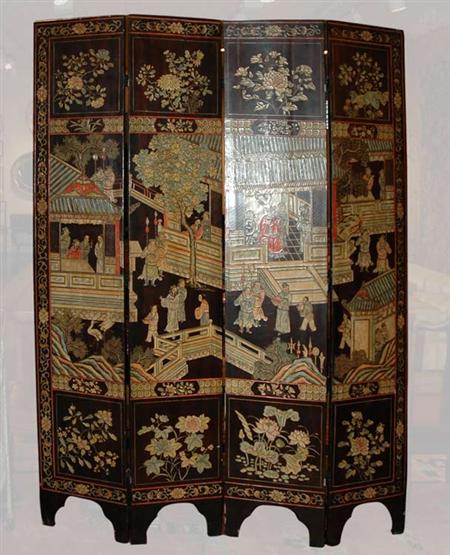 Chinese Coromandel Four-Panel