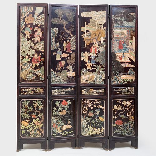 CHINESE COROMANDEL LACQUER AND