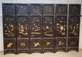 CHINESE COROMANDEL SIX FOLD FL