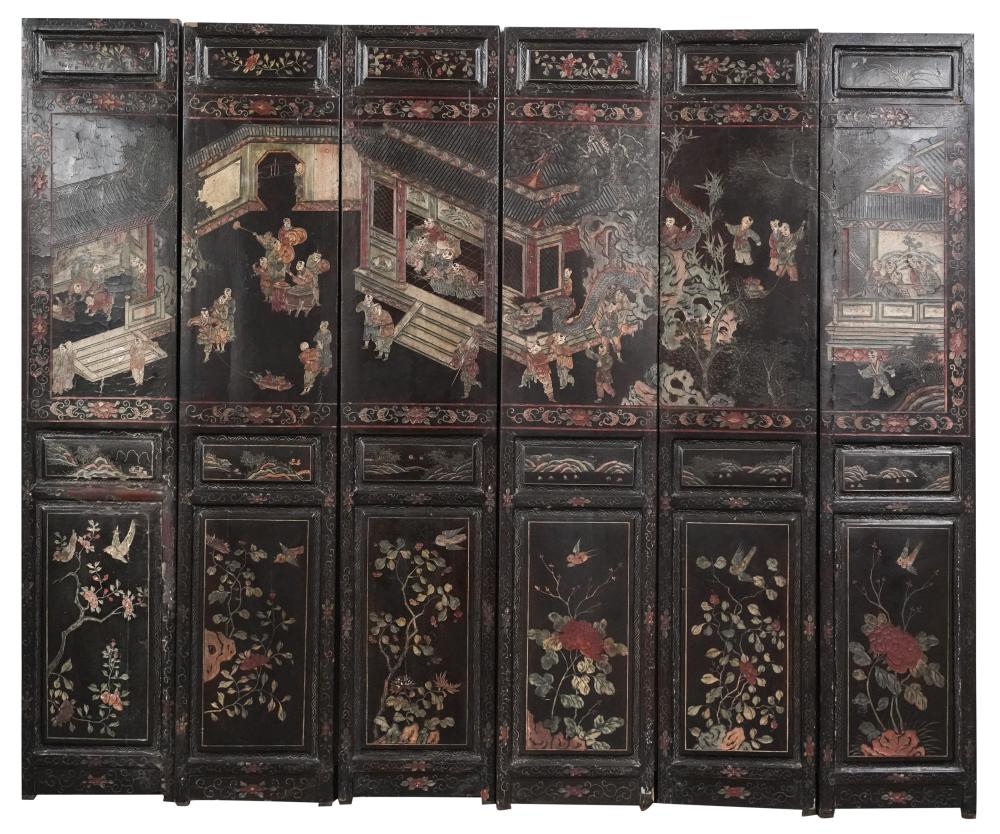 CHINESE COROMANDEL SIX-PANEL