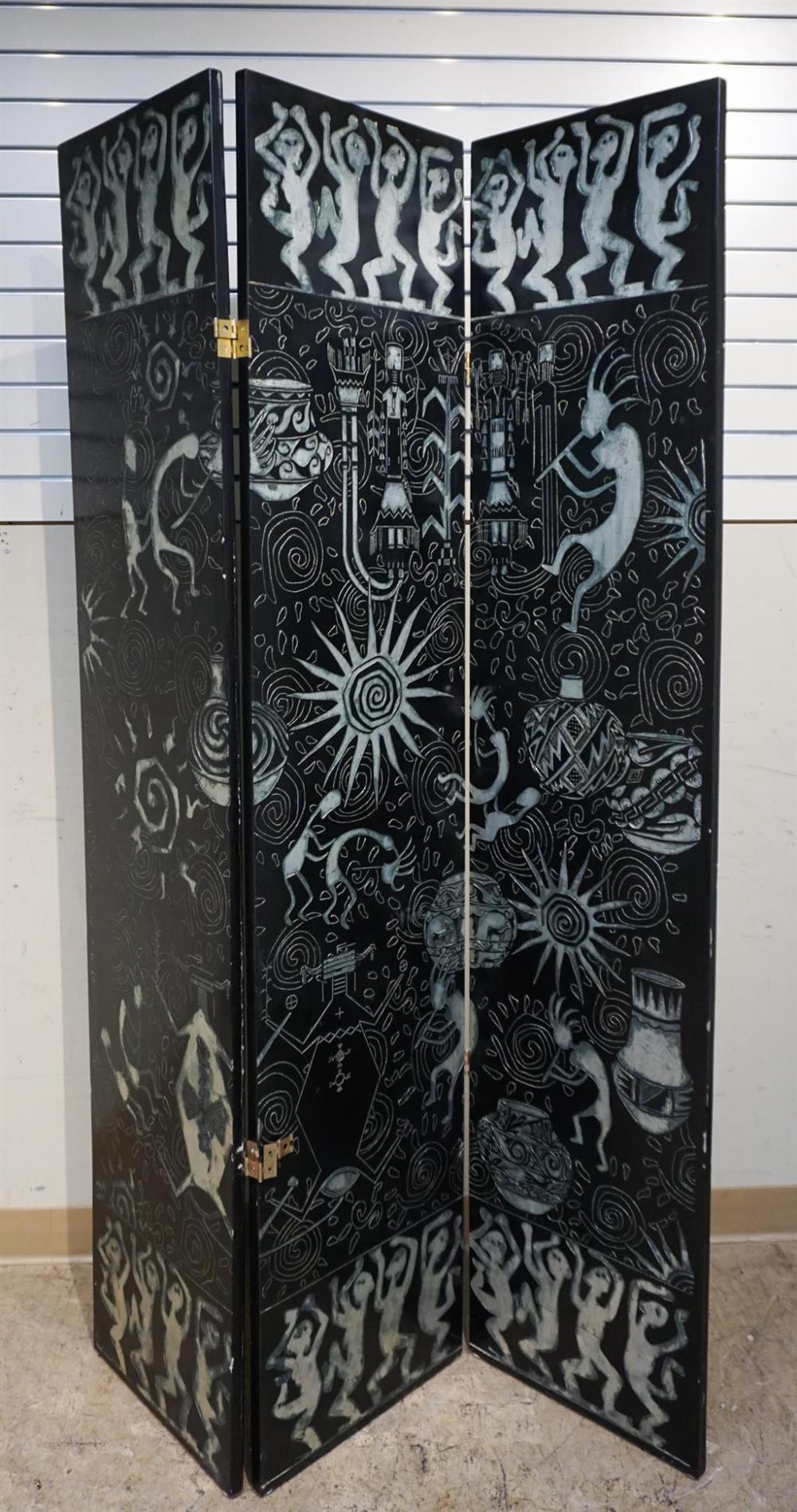 CHINESE COROMANDEL THREE-PANEL