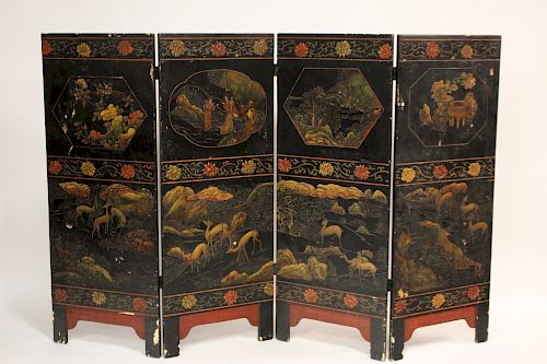 CHINESE CORORMANDEL 4-FOLD