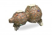 CHINESE COVERED BOX INLAID W/J