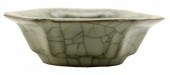 CHINESE CRACKLE GLAZE HEXAGON