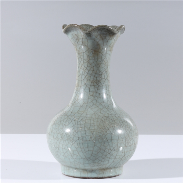 Chinese crackle glazed celadon vase