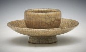 CHINESE CRACKLE GLAZED CUPSTAN