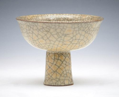 CHINESE CRACKLE GLAZED HIGH-STEM