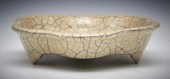 CHINESE CRACKLE GLAZED LOBED B