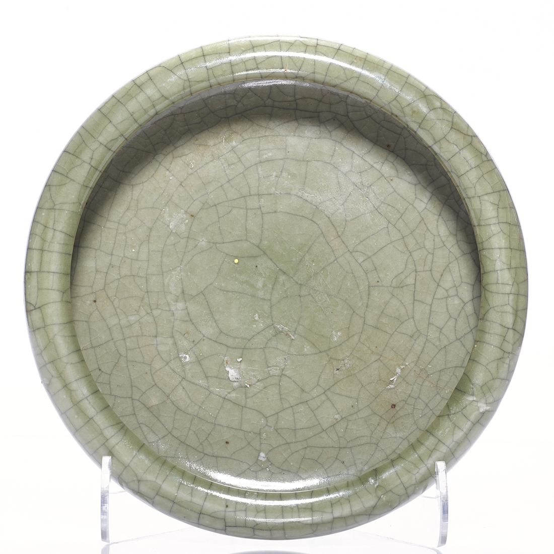 CHINESE CRACKLE GLAZED LOW BOWL