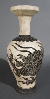 CHINESE CRACKLEWARE DRAGON VAS