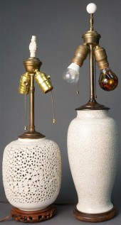 CHINESE CRACKLEWARE GLAZED TAB