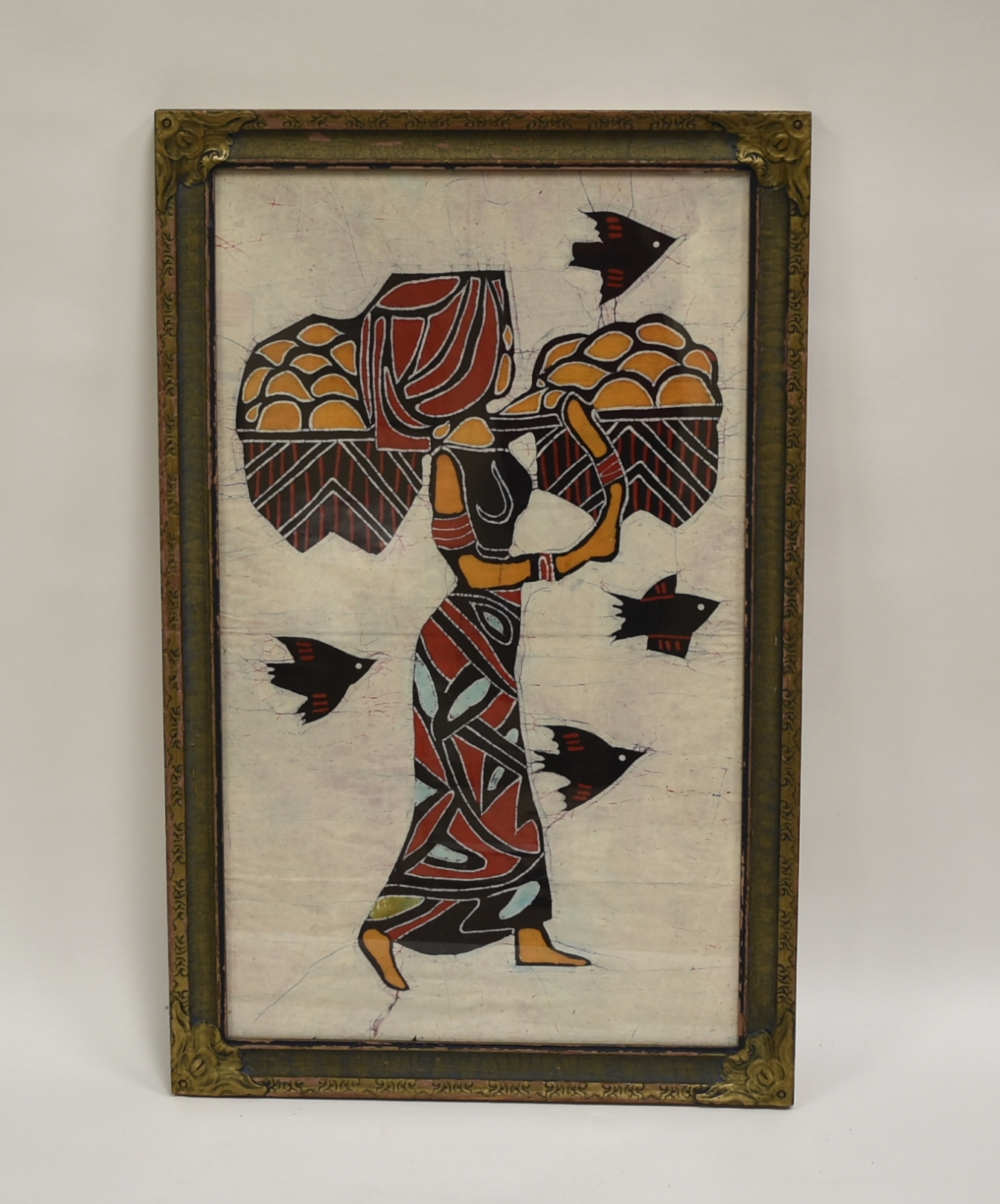 CHINESE CRAYON PAINTING ON