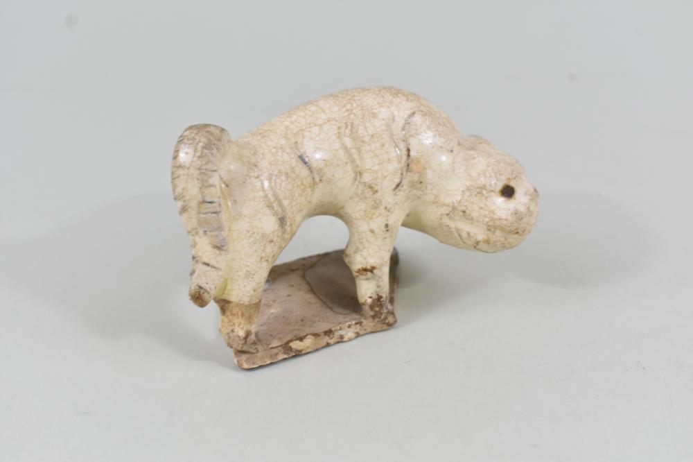CHINESE CREAM GLAZED POTTERY
