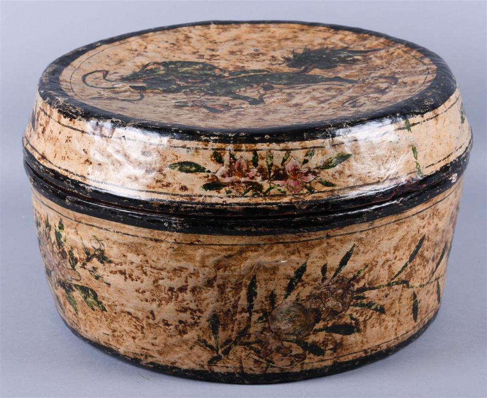 CHINESE CREAM PAINTED PAPIER