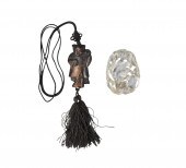 CHINESE CRYSTAL CARVED TOGGLE