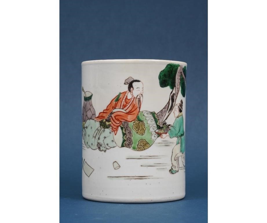Chinese cylindrical form brush pot,