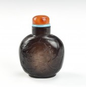 CHINESE CYRSTAL SNUFF BOTTLE W