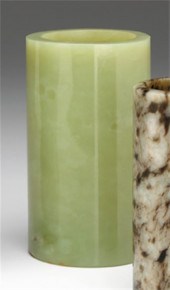 Chinese dark celadon and brown