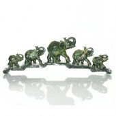CHINESE DARK GREEN CARVED JADE