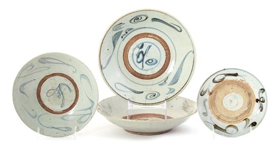 Chinese decorated celadon plate and