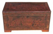 CHINESE DECORATED RED LACQUER