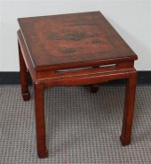 CHINESE DECORATED ROUGE LACQUE