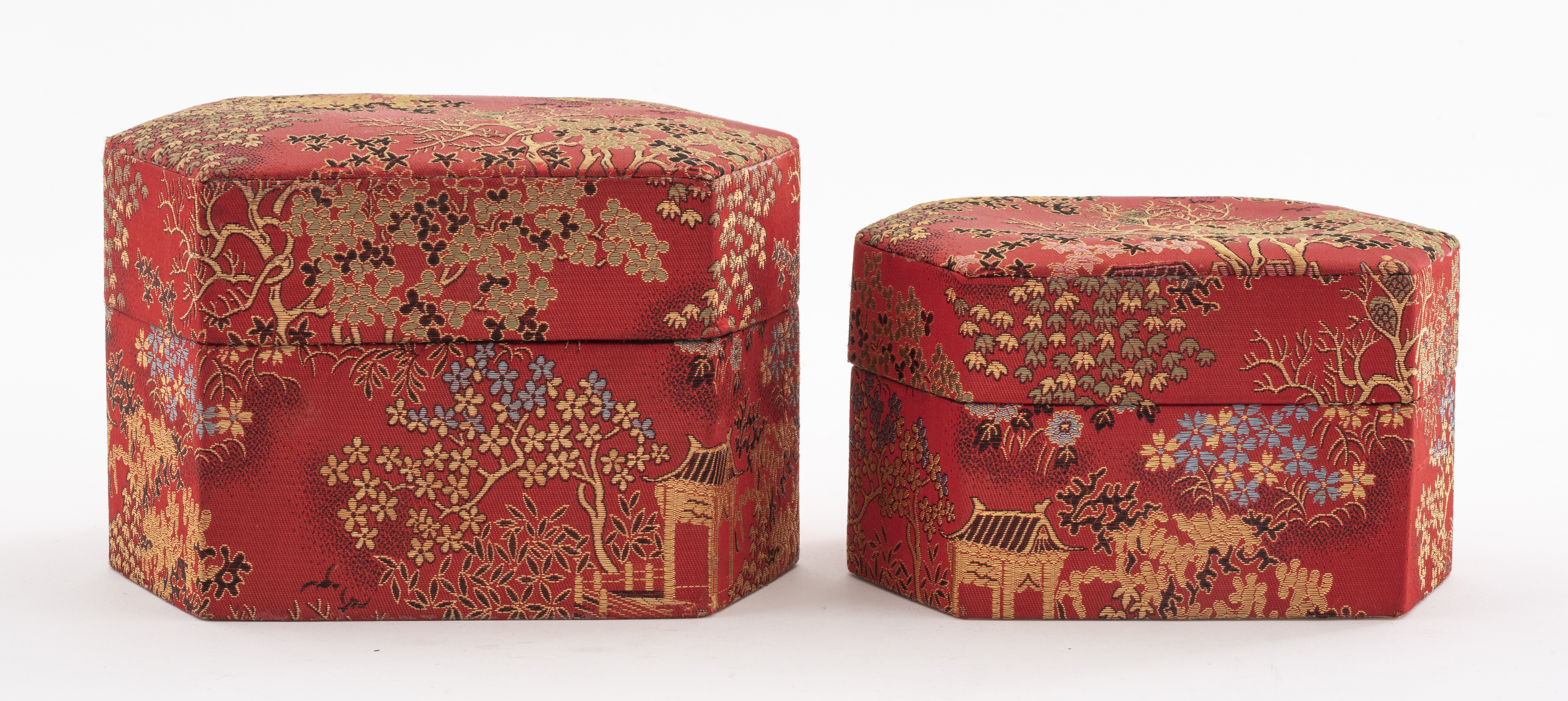 CHINESE DECORATIVE NESTING BOXES, 2