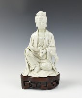 CHINESE DEHUA GLAZED FIGURE OF