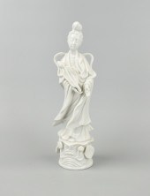 CHINESE DEHUA GUANYIN STATUE,
