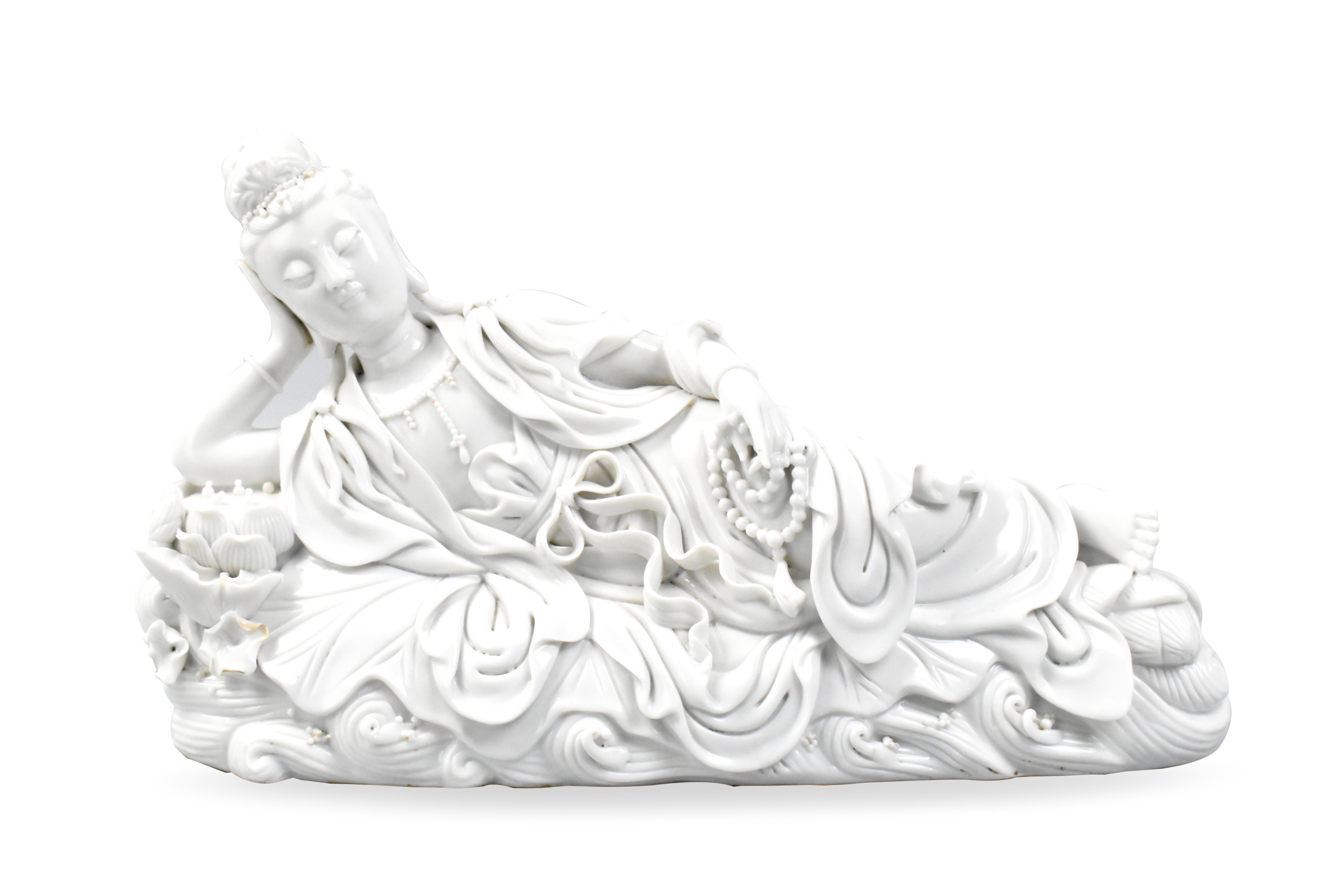 CHINESE DEHUA RECLINING GUANYIN