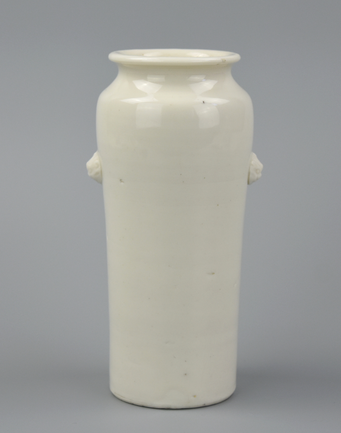 CHINESE DEHUA VASE W/ LION HEAD