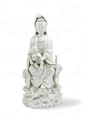 CHINESE DEHUA WHITE GLAZED GUA