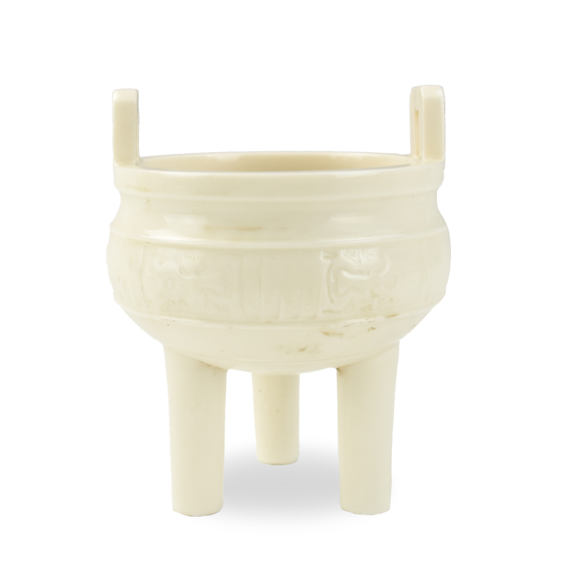 CHINESE DEHUA WHITE GLAZED TRIPOD