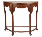 CHINESE DEMI-LUNE CONSOLE TABL