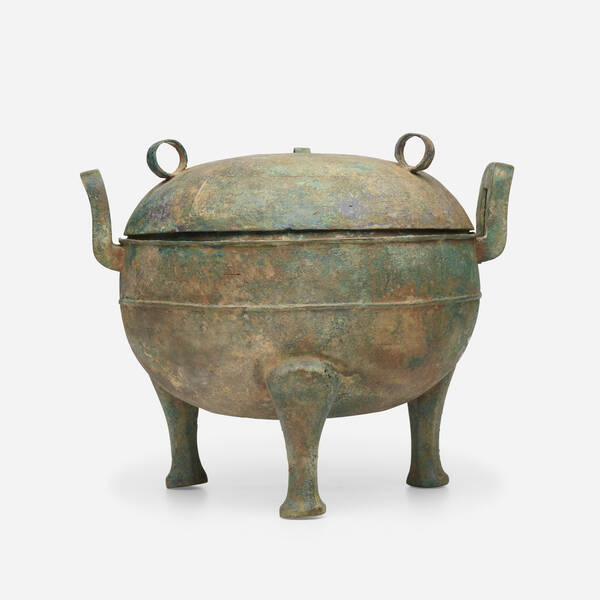 Chinese. Ding vessel and cover. Han