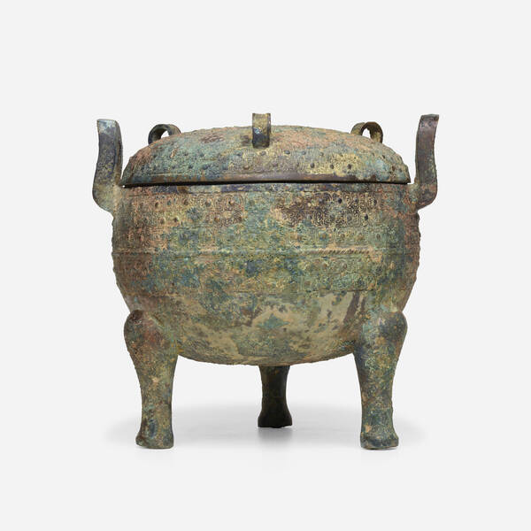 Chinese. Ding vessel and cover. Han