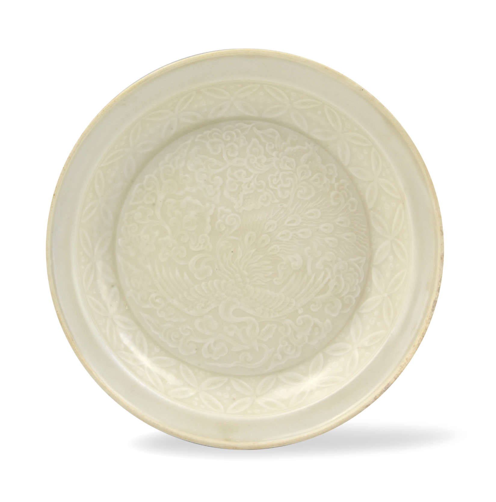 CHINESE DING WARE DISH W/