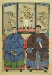 CHINESE DOUBLE ANCESTOR PORTRA