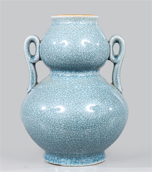 Chinese double gourd blue crackle