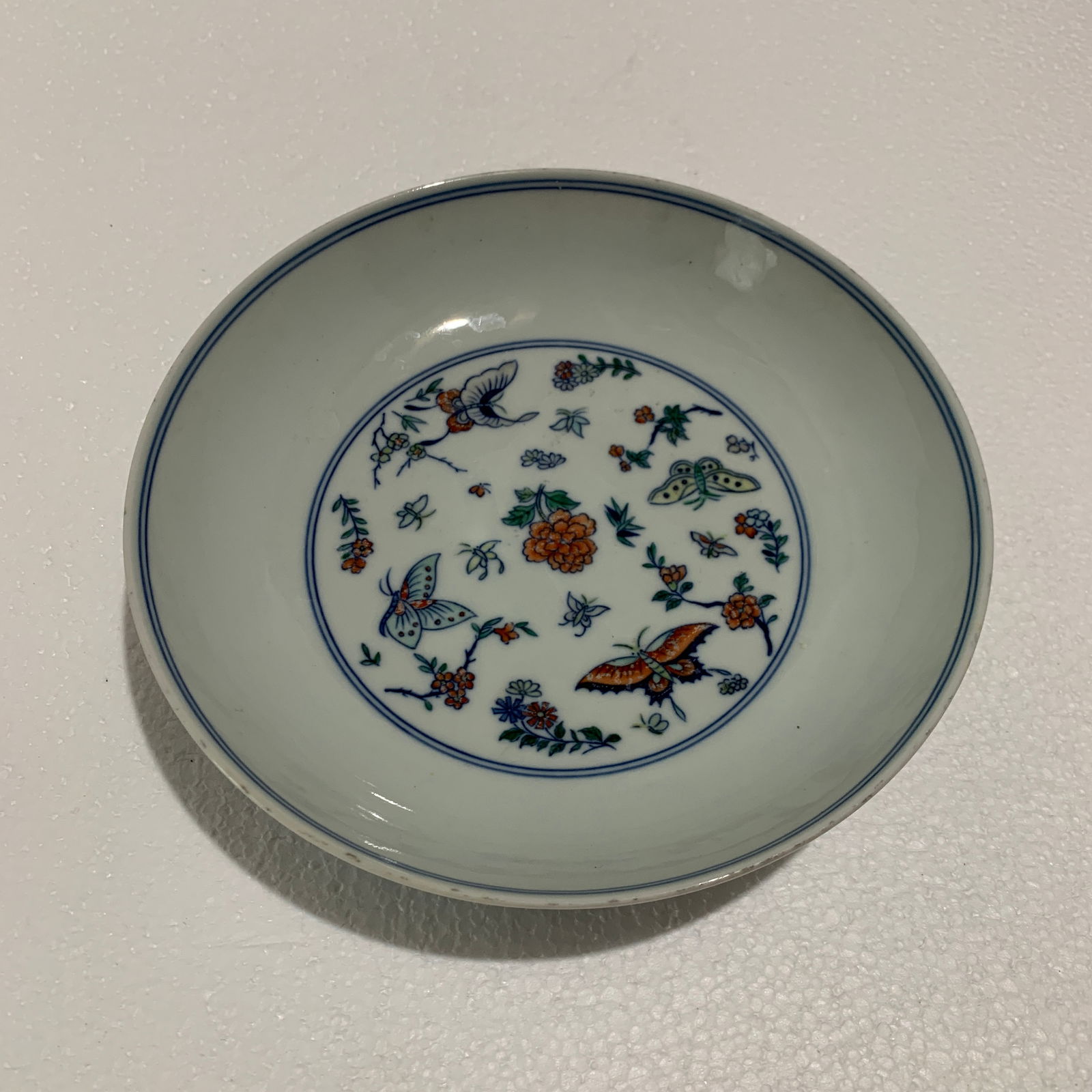 CHINESE DOUCAI DISH, YONGZHENG