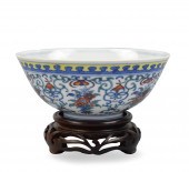 CHINESE DOUCAI FLORAL BOWL ,DA