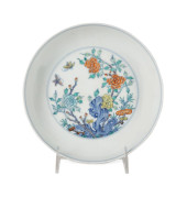 CHINESE DOUCAI LOW BOWL, YONGZ