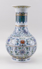 CHINESE DOUCAI PORCELAIN BALUS