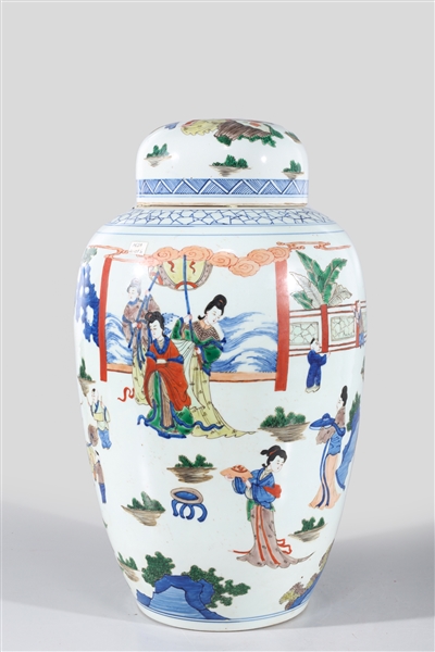 Chinese doucai porcelain covered