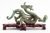 CHINESE DRAGON BRONZE SCULPTUR
