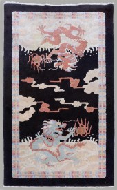 CHINESE DRAGON SCULPTED WOOL R
