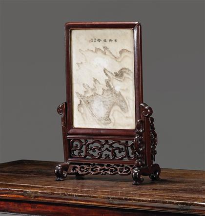 Chinese 'dreamstone' marble table