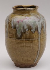 CHINESE DRIP-GLAZED POTTERY OV