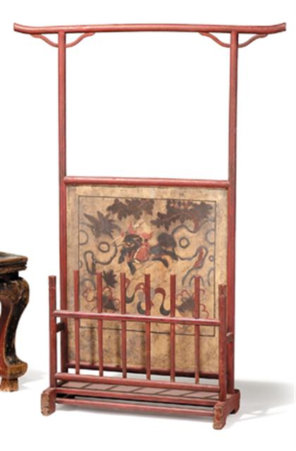 Chinese dry red lacquer wood